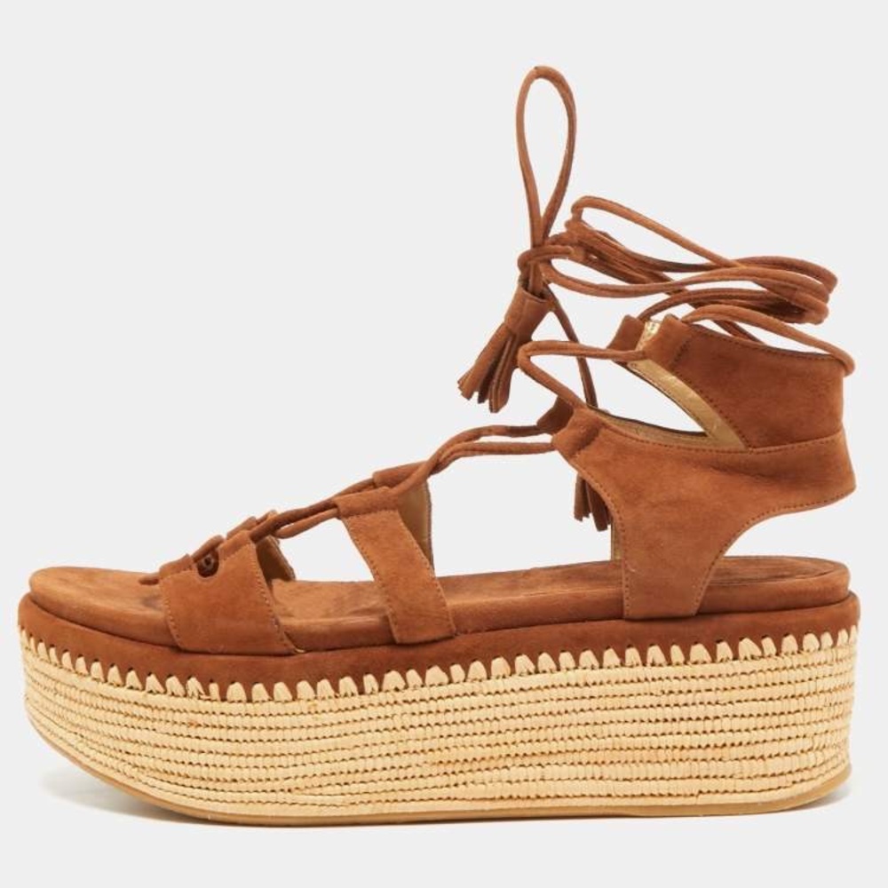 Stuart Weitzman Romanesque Platform Gladiator San… - image 1